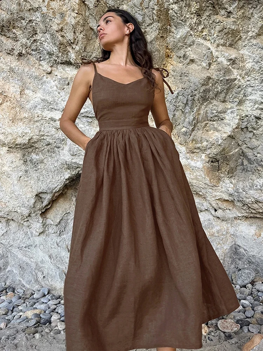 Élodie Lavin® | Robe longue en lin