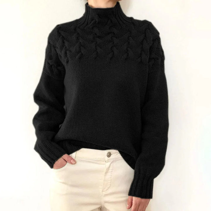 Léa Blanchet | Elégant pull à Turtle-Neck