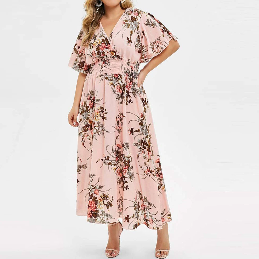 Sophie Paris® I Robe longue en mousseline florale pour femmes