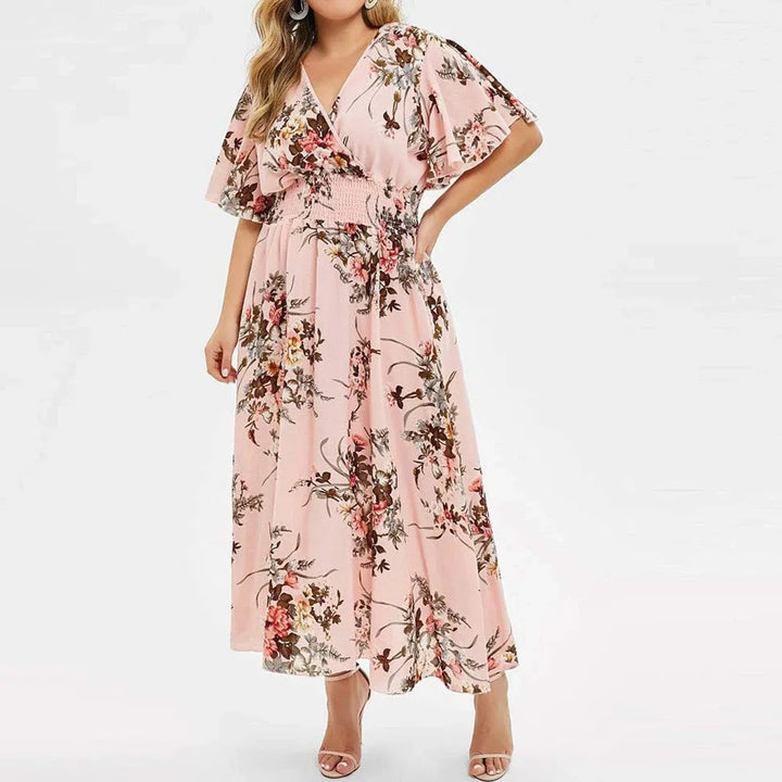 Sophie Paris® I Robe longue en mousseline florale pour femmes