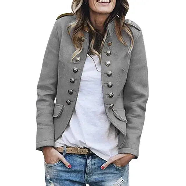 Sophie Paris I Manteau en laine à double boutonnage pour femme