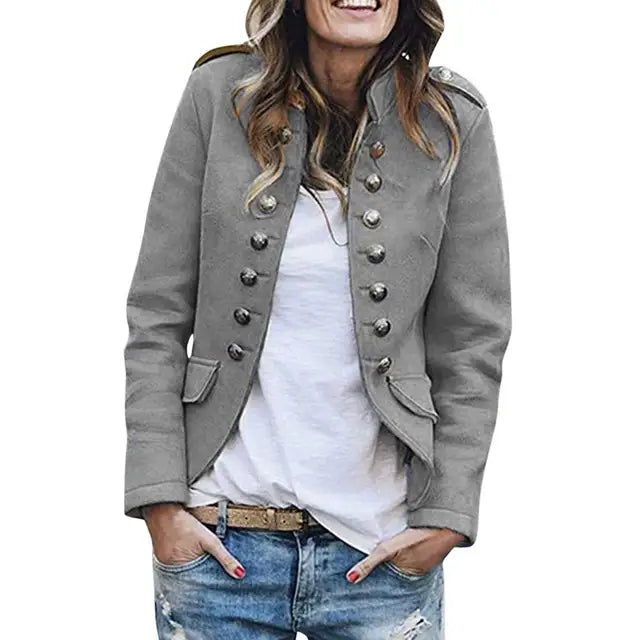 Sophie Paris I Manteau en laine à double boutonnage pour femme