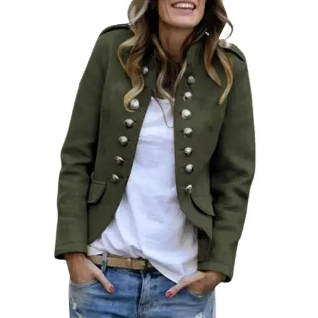 Sophie Paris I Manteau en laine à double boutonnage pour femme