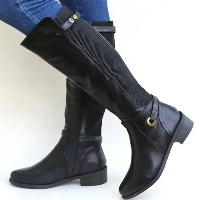 Étienne® | Bottes en cuir à talon épais