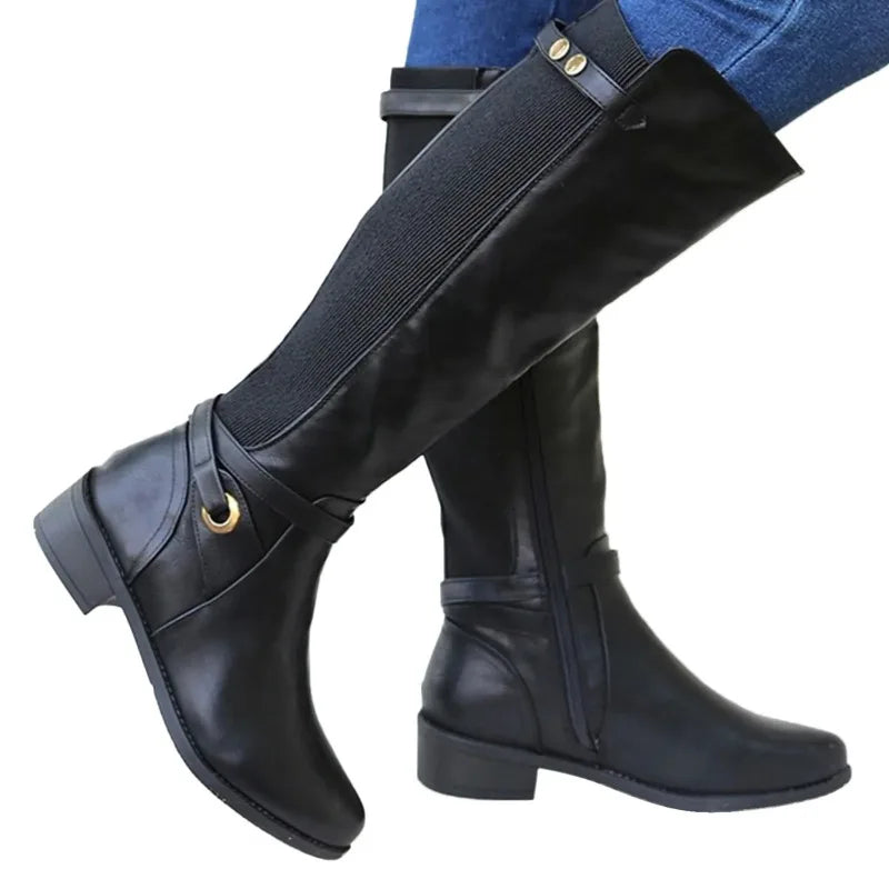 Étienne® | Bottes en cuir à talon épais