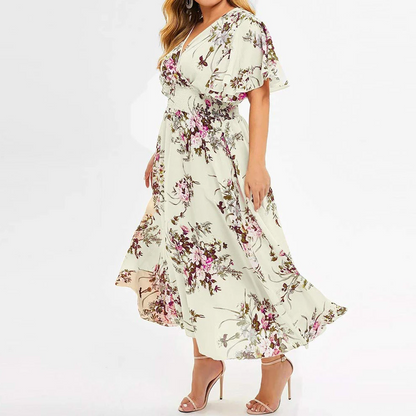 Sophie Paris® I Robe longue en mousseline florale pour femmes