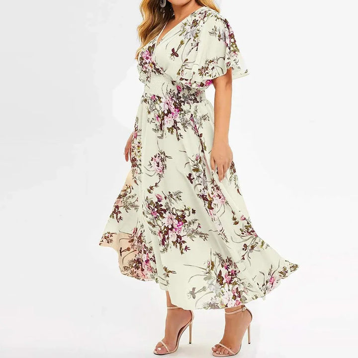 Sophie Paris® I Robe longue en mousseline florale pour femmes