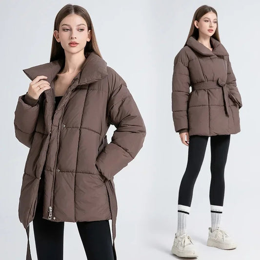 Sophie Confort® | Puffer ceinturé à col montant