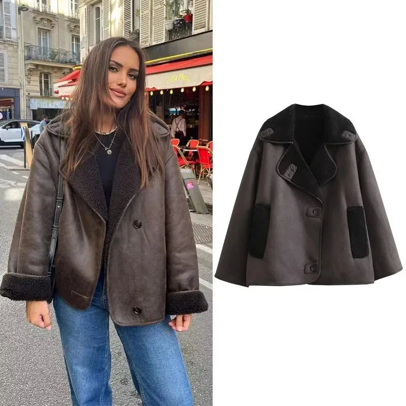 Léa Blanchet® | Veste Doublée en Fausse Fourrure