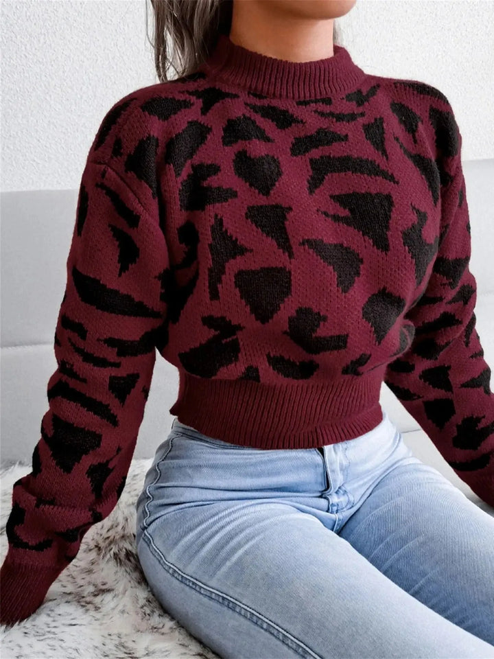 Capucine® | Pull Court à Imprimé Animalier