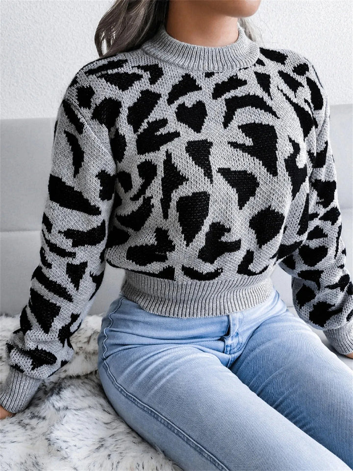 Capucine® | Pull Court à Imprimé Animalier