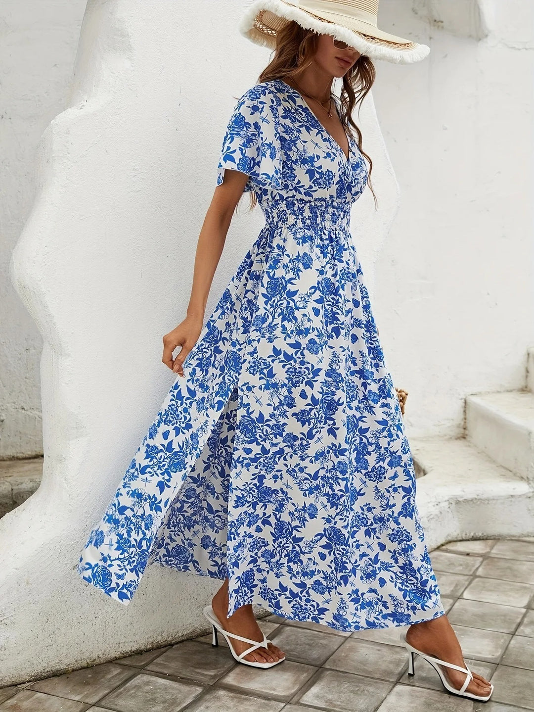 Sophie Paris® | Robe longue à taille froncée pour femme