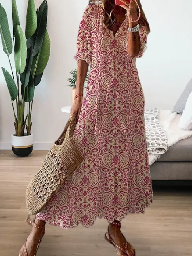 Fleur Rousse | Robe d'été Chic & Gracieuse